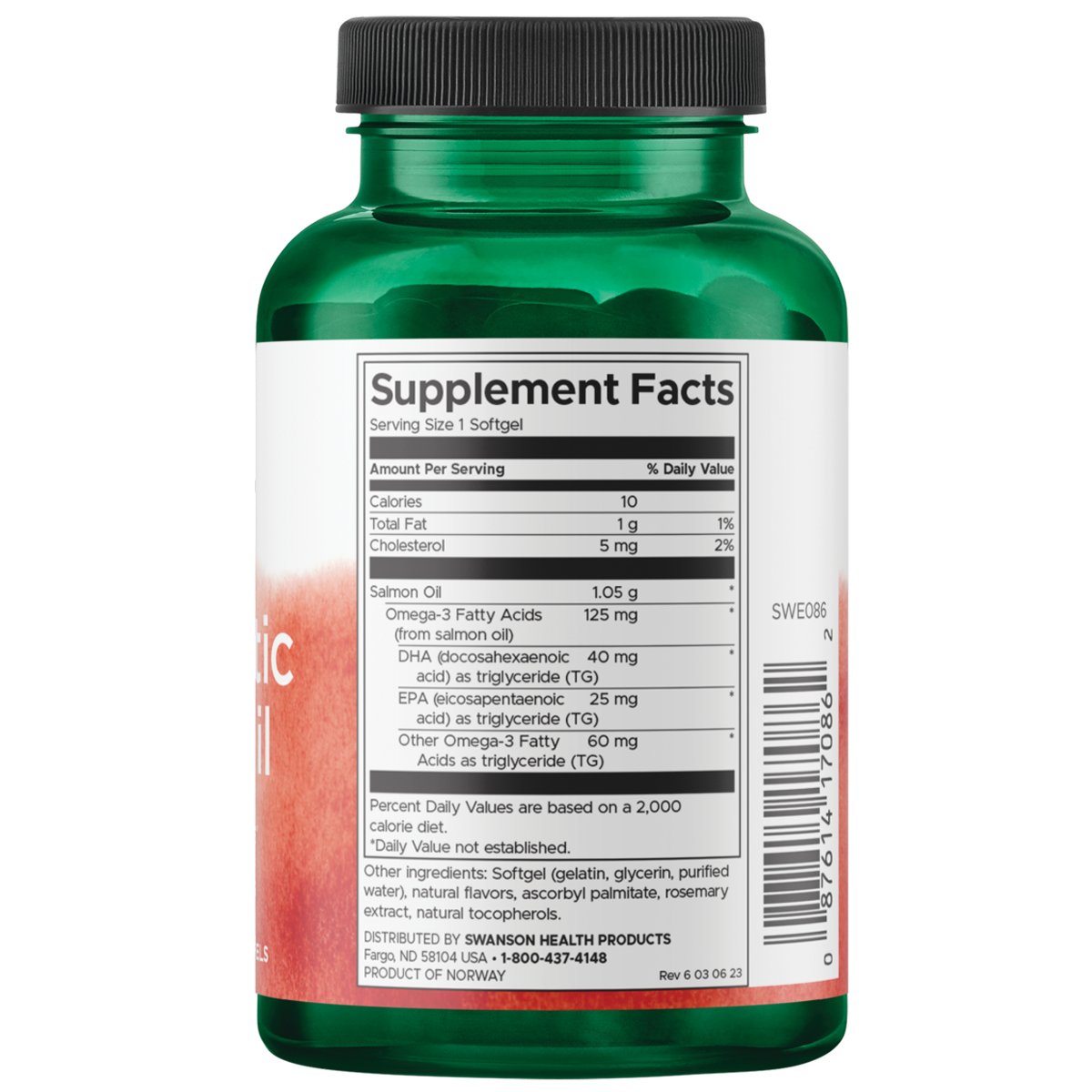 Swanson - Pure Atlantic Salmon Oil 1050mg 90SG - Image 2