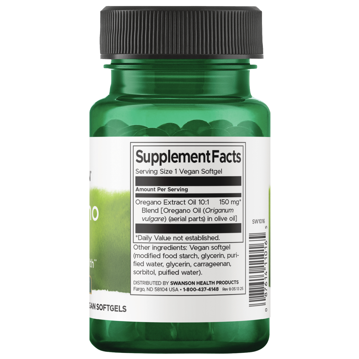 Swanson - Oregano Oil 10:1 Extract 150mg 120VSG - Image 2