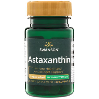 Swanson - Astaxanthin - Maximum Strength 12mg 30SG