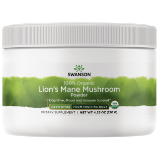 Swanson - Lion's Mane Mushroom Powder - Organic - 2,000mg 120G